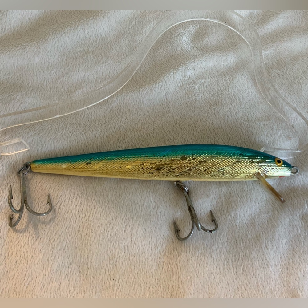 Vintage REBEL Floater 403 Fishing Lure.  Blue 7”